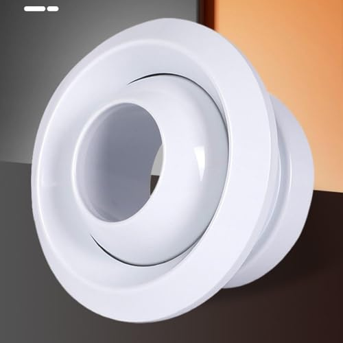 Besttoolifes Copertura rotonda in ABS con ugello sferico rotante a 360° per un'efficiente ventilazione interna e riduzione del rumore in casa, hotel o (200)