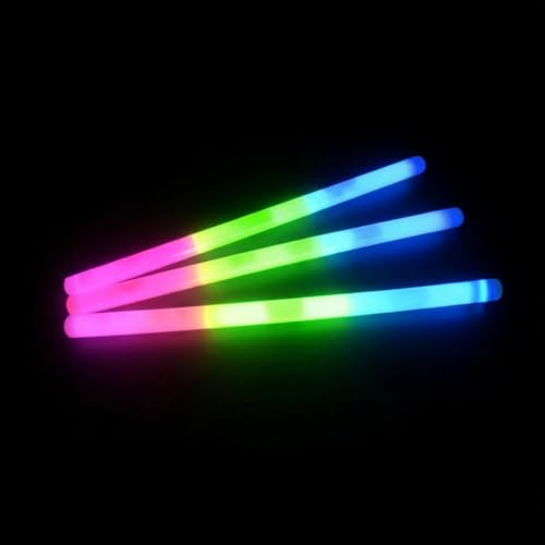 Genérico Pack 12 Glow Stick Barra Luminosa Química Luz Fluorescente sin Pilas – Ideal para Fiestas, Camping, Emergencias y Eventos Nocturnos 30cm x 1.5cm, para Celebración y Fiesta.