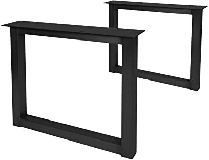Sit Möbel Tischgestell, Schwarz, Breite: 75 cm, Tiefe: 15 cm, Höhe: 73 cm