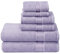 GLAMBURG Ultra Soft 6er-Pack Baumwoll-Handtuch-Set, enthält 2 übergroße Badetücher 70 x 140 cm, 2 Handtücher 40 x 60 cm und 2 Waschbetten 30 x 30 cm, Dunkelviolett