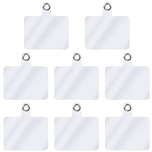 cobee Lot de 8 pièces de rechange pour cordon de téléphone portable avec anneau en métal, cordon universel pour téléphone portable, compatible avec la plupart des smartphones (8 pièces transparent)