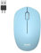 Port Connect Kabellose PC-Maus, 2,4 GHz, Kollektion 2, für Computer – optischer Sensor 1600 DPI – 3 Tasten – kompakt, beidhändig & leise, azurblau