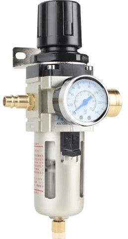 SWAWIS Druckminderer Druckluft Wasserabscheider Druckluft 1/4 Zoll Druckminderer Druckregler Kompressor Wartungseinheit Druckluft Schnellkupplung Druckluft Kompressor Zubehör