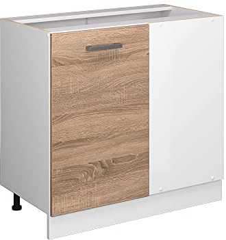 Vicco Universal Armoire d'angle R-Line, Sonoma, 86cm avec Porte, sans PT, pour Le Rangement des ustensiles ménagers et des provisions