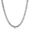 HSWYFCJY Herren Königskette Silber 316L Edelstahl Halskette 8 mm Byzantinische Kette Halskette für Herren Hip Hop Punk Halskette 51 cm Schmuck Geschenk für Männer