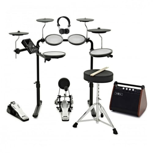 VISIONDRUM-PRO Electric Drum Kit with Headphones - Mesh Pads Electronic Drum Set for Kids and Adults
