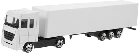 ifundom LKW-Modellspielzeug Spielzeuglastwagen Feuerwehrauto- Auto puppenwagen kinderspielzeug Auto Bauwagen-Modell Mini-Container-LKW-Modell aus Legierung Weiß