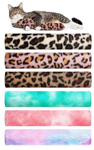 Rainway 6 Pièces Oreiller en Peluche l'herbe à Chat, Baton Chat Jouets Interactif, Rempli De Menthe Colorée, Doux Et Durable Jouet à mâcher Oreiller D'Intérieur pour Chats