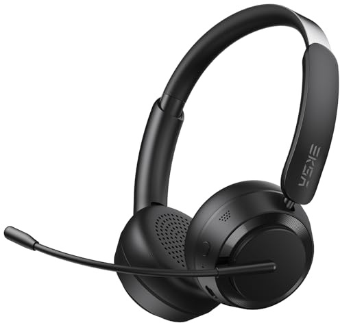 EKSA H35 Cuffie Wireless per PC, Cuffie Bluetooth con Microfono, Cancellazione del Rumore, 25+ Playtime, Connessione multipunto a computer e cellulare, Compatibile con Windows, Mac, Android,iOS