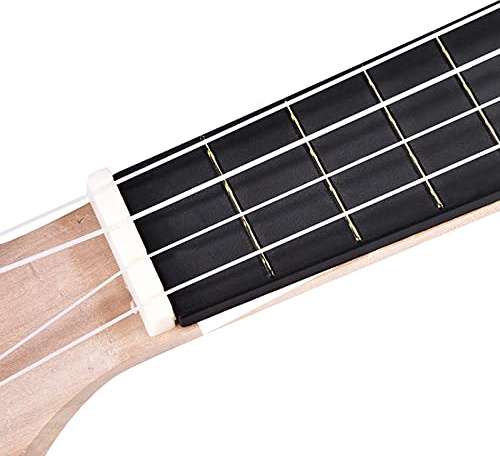 Akozon Kit de Bricolage ukulélé à 4 Cordes en Tilleul de 21 Pouces, Créez Votre Propre Instrument de Musique en Forme de Cœur (Pétales de Fleurs)