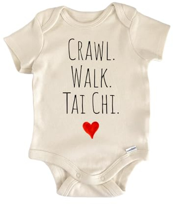 NOFO VIBES Crawl Walk Tai Chi - Baby Boy Girl Clothes Bodysuit Funny Cute