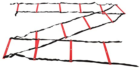 HaloVerde Football Speed Ladder Equipment with a 14 Rung Design for Agility and Footwork Drills, a 7M Training Ladder for Enhanced Athletic Coordination (Red)