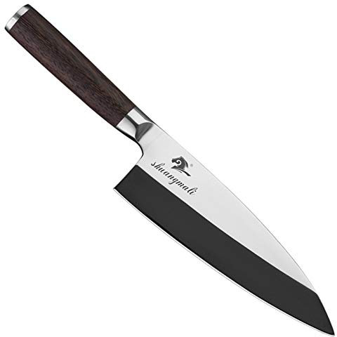 Pesce salmone Sashimi Coltello 1.4116 Cucina in acciaio Chef Sushi Coltelli Utility Cleaver Fish Deba Sashimi Knives Set da cucina coltello (Color : 9 Inch Deba Knife)