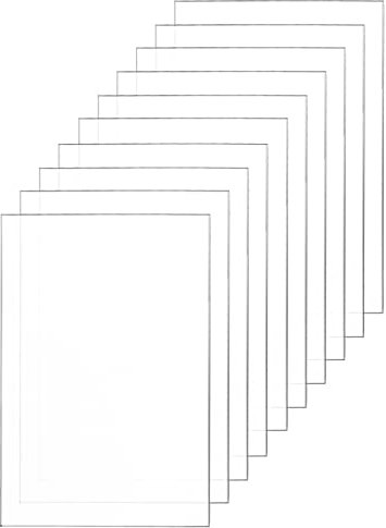 QWORK 10 Pièces Feuilles Acryliques Transparentes, Plaque Plexiglas Transparent, 15x10cm, Pour Cadre Photo, Projets D'affichage, Peinture