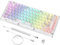 Teclado Mecánico para Juegos RGB Intercambiable en Caliente Tri-Modos Conecta 82 Teclas PBT Transparentes Interruptores Kailh MX Cable en Espiral para Teclado y Reposamuñecas de Acrílico - Blanco Pro