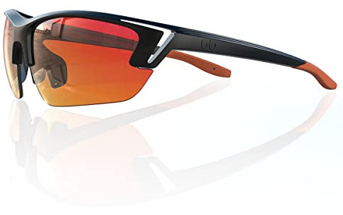 Bloomoak Sport-Radsportbrille, MTB-Brille mit verbesserten Kontrastgläsern, Anti-Beschlag-Rahmen und UV-Schutz für kristallklare Sicht und Sicherheit auf dem Trail