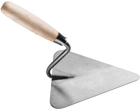 HARDY Spatule triangulaire pour maçonnerie Plâtrage Lisse Plâtre Colle Outils Poignée Construction en bois Rénovation Travaux de rénovation Spatule pour appliquer le plâtre Taille 22 cm