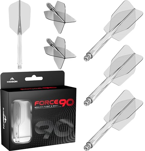 Mission Force 90 Slim Clear - Dart Flights Medium