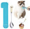 Cosysparks Cat Spoon, 2 Pcs Cat Happy Spoon for Cat Treats Cat Food Spoon for Wet Food Cute Cat Strip Squeeze Spoon Pet Spoon Cat Feeding Spoon for Cat Strip and Cat Can