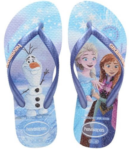 Havaianas Kids Slim Princess Flipflop, Purple Fantasy, 23/24