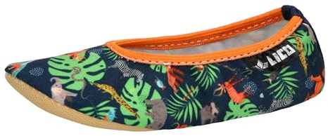Lico Unisex Kinder G1 Gymnastikschuhe, Marine Orange, 28 EU