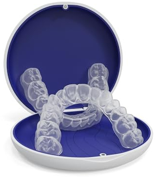 Maßgefertigte Knirscherschiene für Nacht, Aufbissschiene für Nacht, Zahnschiene Mundschutz, Mouth Guard, Gegen Bruxismus und Zähneknirschen, Verbessert den Schlaf, für den Oberkiefer und Unterkiefer