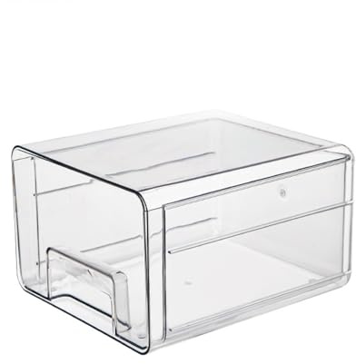 EUBSWA 1 juego de cajones organizadores para frigorífico, con asas, apto para alimentos y ahorro de espacio para verduras, queso, aperitivos. Solución de almacenamiento higiénico para familias y