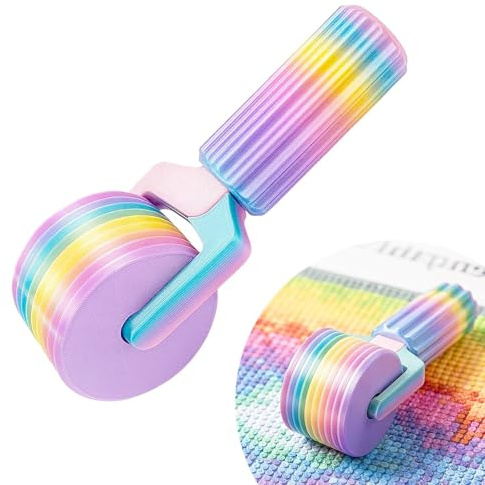 Diamond Painting Roller, 3D Diamond Painting Roller Tools, DIY Craft Tool for Rhinestone Embroidery, Easy-Grip Handle Press Roller for Smooth Pressing, Diamond Paint Tools & Accessories - Random Color