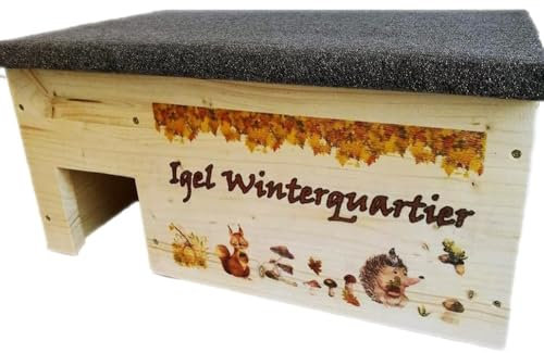 Nagerstore Igelhaus Igelhütte XXL mit Labyrintheingang Winterquartier Katzensicher Winterfest, Fichte