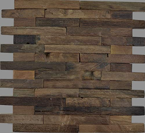 Holz Mosaik Verbund boot Old Wood Holz FSC Wand Küche Fliesenspiegel Mosaikfliese Mosaikmatte Mosaikplatte