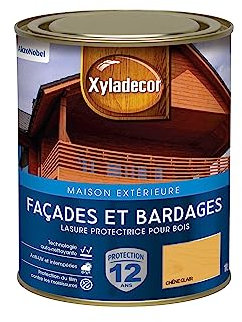 Xyladecor - Lasure Protectrice pour Bois Extérieur - Façades, Bardages, Chalets - Couleur : Satin Chêne Clair - Quantité : 1L - 5324299