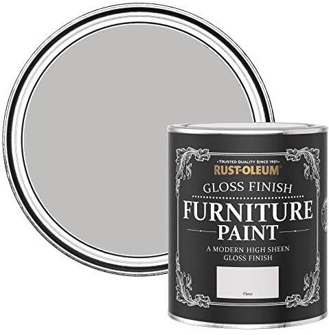 Rust-Oleum Grey Furniture & Skirting Board Paint in Gloss Finish - Fleur 750ml