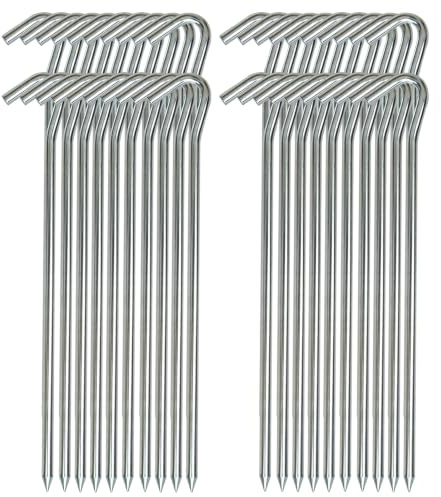 OK5STAR Metal Tent Stakes Heavy Duty 9 Inch, 40 Pcs Anti-Rust Tarp Stakes
