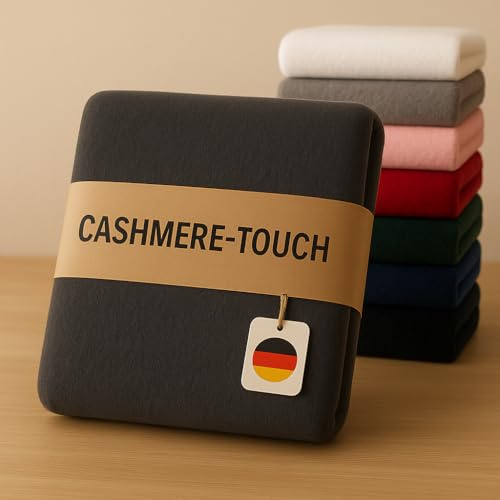 Kuscheli® - warme Spannbettlaken aus Cashmere-Touch Stoff - Verschiedene Größen und Farben - Bettlaken Jersey Fleece Biber Spannbetttuch Laken, Farbe:Grau, Größe:180-200 x 200 cm