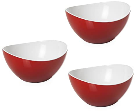 Omada Design 3 Ciotole Piccole in Plastica Bicolore 30 cl, Infrangibili, Impilabili, Lavabili in Lavastoviglie, Made in Italy, Linea Trendy