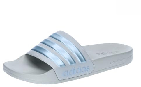 adidas Unisex Adilette Shower Slides, wonder silver/magic grey met/wonder blue, 54 EU