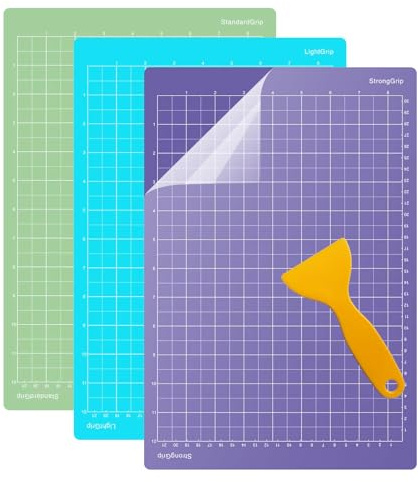Tappetino da taglio per Cricut GIOVARA 3Pcs 8.5 * 12 Inch 21.6 cm x 30.5 cm Cricut Mats, Tappetino da Taglio per Macchina da Taglio Cricuts Joy Xtra Variety Grip Mat