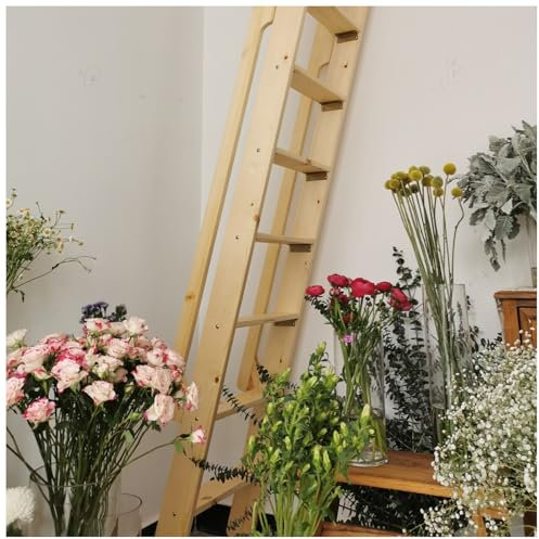 EsEntL Échelle de Remplacement pour lit superposé en Bois, 80,7 70,7 65 63 61 59,1 Pouces, échelle de dortoir pour Camping-Car avec Barres d'appui et marches Larges, Chambre à Coucher pour dortoir