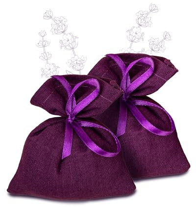 Brickly Sacchetti Lavanda Essiccata – Sacchetto Profumato per Armadi, Antitarme Naturale, Profuma Biancheria in Lino Fatto a Mano, Lavanda Naturale per Cassetti e Cuscini - Levandu Ukis