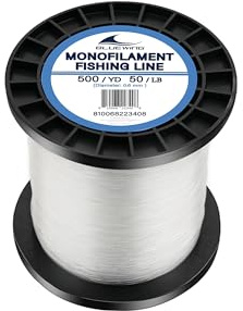 BLUEWING Monofilament Fishing Line Dia. 0.6mm 50 lbs 500 Yards Invisible Thin Diameter Mono Fish Wire String, Clear