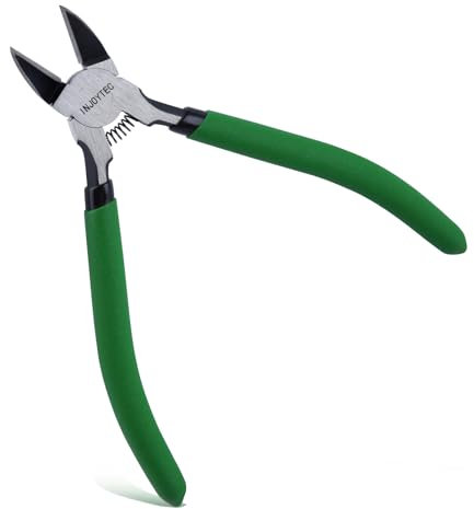 INJOYTEC Taglierina laterale di precisione da 15,2 cm per tagliare fili diagonali, pinze per tagliare fili per creare gioielli, mini taglierine a filo con strumenti funzionali a molla per tagliare