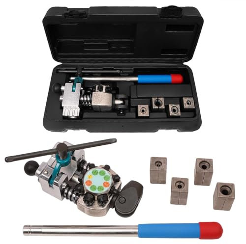 SEEKSELF Professional Bremsleitungs-Bördel-Werkzeugsatz für 45-Grad-Einzel-, Doppel- und Bubble-Bördel, 3/16, 1/4, 5/16, 3/8 und 4,75 mm Stahl-Kupfer-Metallschlauch, schwarz