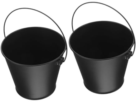 SUPVOX 2 pezzi Secchio Metallo per Barbecue Contenitore e da Grill Design Antigoccia per Allaperto e Picnic Facile da e Conservare