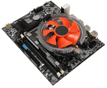 Jiawu CPU Combo Motherboard, 6GB/S 6 Cores Gigabit Network Card Gaming PC Motherboard X79 for Desktop PC