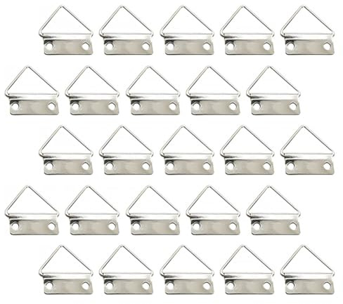 UKCOCO Lot de 100 Crochets Triangulaires en Métal Suspendre Murale de Cadres Photo et Supports Tableaux à L'Huile