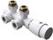 doporro Valvola di Collegamento di Design per Radiatori con Termostato Bianco Attacco Centrale 187 mm