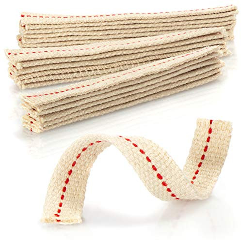 COM-FOUR® 20x Docht für Öllampen - Ersatzdocht für Gartenfackel, Bambusfackel - Lampendocht Öllampe - Fackel-Docht - flach 12 cm x 13 mm (20 Stück - 12cm x 13mm)