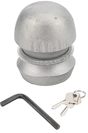 Cerrojo Esférico Antirrobo para Remolque Compatible con la Mayoría de Acoplamientos Resistente a la Oxidación y Corrosión Fabricado en Metal Duradero para Uso en Condiciones Exigentes