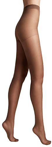 Conte elegant NUANCE 15 DEN Collants Mat pour Femmes - Effet Soie - Collants Femme Résistants - Collants Fins Renforcés Extrêmement Flexibles -Marron taille 2