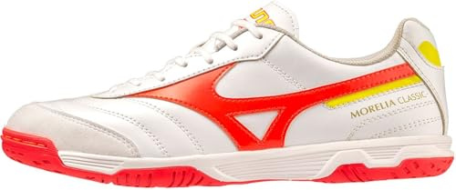 Mizuno Chaussures de football unisexe Moreliasalaclassicin, Corail de feu blanc, 2 boulons, 46 EU